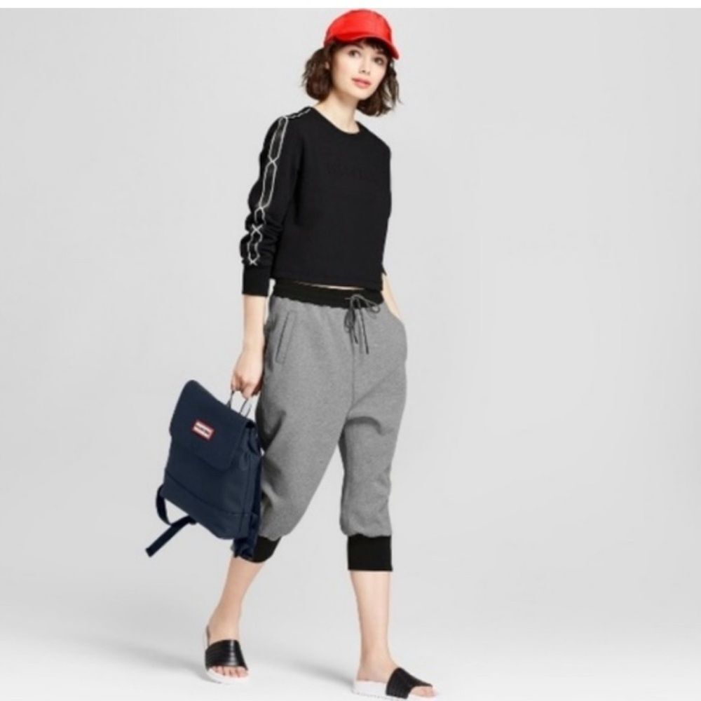 Hunter for Target Women's Gray Black Capri Cropped Jogger Pants Size 3X